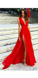 Evening red dress